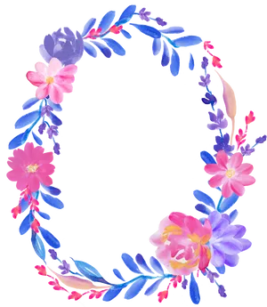 Floral_ Watercolor_ Wreath PNG image