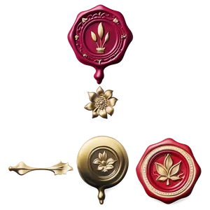 Floral Wax Seal PNG 5