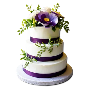 Floral Wedding Cake PNG 41