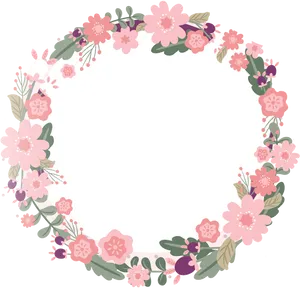 Floral Wedding Invitation Border Design PNG image