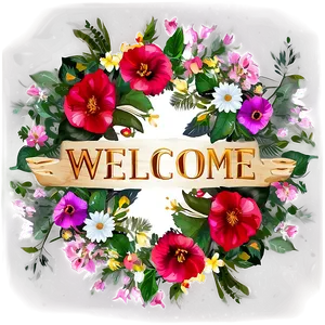 Floral Welcome Design Png 41 PNG image