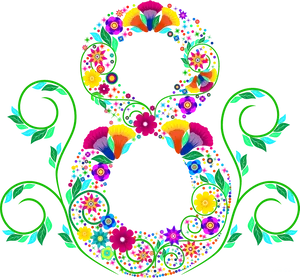 Floral Women Symbol Celebration Illustration PNG image