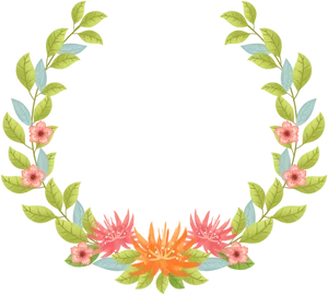 Floral_ Wreath_ Border_ Design PNG image