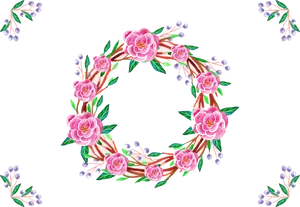 Floral_ Wreath_ Border_ Design PNG image