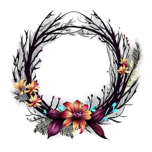 Floral Wreath Design PNG 05242024