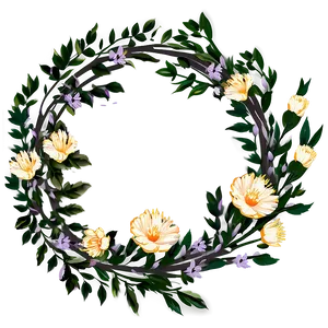 Floral Wreath Design Png Wvw PNG image