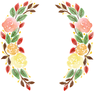 Floral Wreath Design Symmetry PNG image