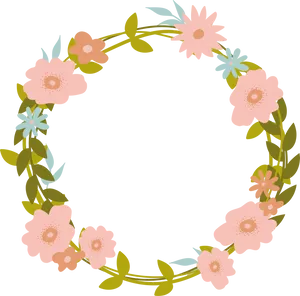 Floral Wreath Graphic Design PNG image
