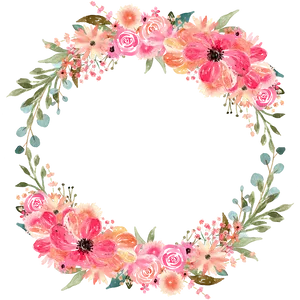 Floral_ Wreath_ Pink_ Circle.png PNG image