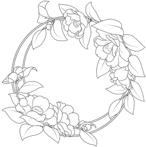 Floral_ Wreath_ Sketch_ Artwork PNG image