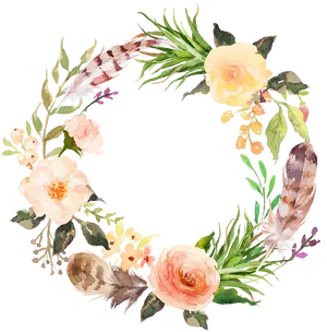 Floral_ Wreath_ Watercolor_ Black_ Background.jpg PNG image