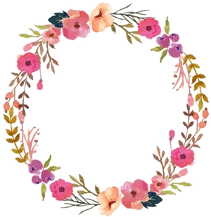 Floral_ Wreath_ Watercolor_ Frame PNG image