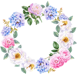 Floral_ Wreath_ Watercolor_ Illustration PNG image