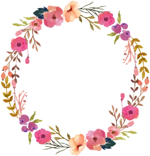 Floral_ Wreath_ Watercolor_ Vector PNG image