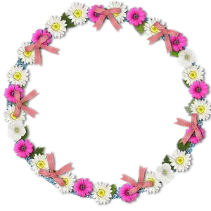 Floral_ Wreath_with_ Pink_ Bows