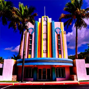 Florida Art Deco Architecture Png Cnj PNG image