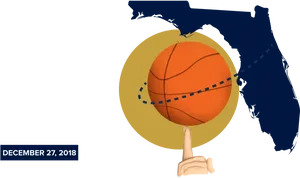 Florida Basketball Spinningon Finger2018 PNG image