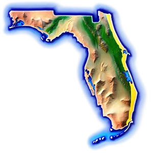 Florida Coastline Map Outline Png Gjq PNG image