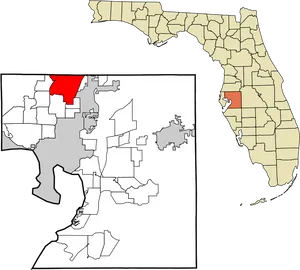 Florida County Comparison Map PNG image