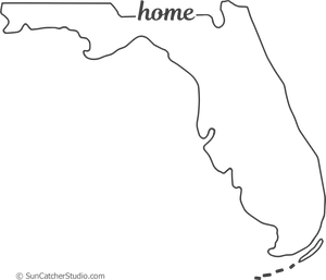 Florida Home Outline Graphic PNG image
