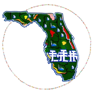 Florida Outline In Circle PNG Jbh PNG