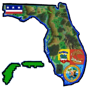 Florida Outline With Capital Mark Png Wal PNG image