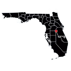 Florida Outline With Counties PNG 11