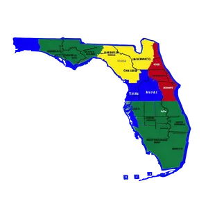 Florida Outline With Counties PNG 49