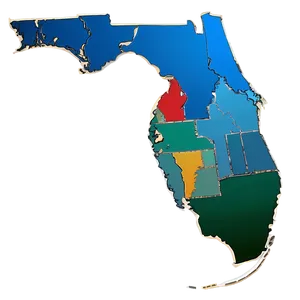 Florida Outline With Counties PNG Ycg