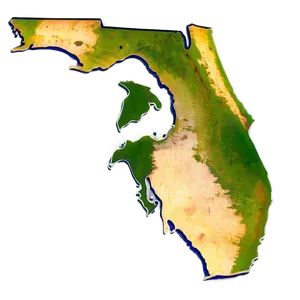 Florida Peninsula Silhouette Outline Png Xgs33 PNG image