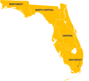 Florida Regional Divisions Map PNG image