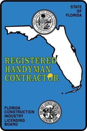 Florida Registered Handyman Contractor I D PNG image