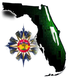 Florida Silhouette With Flag Inside PNG Mpf PNG