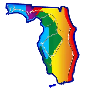 Florida State Contour Line Png 06122024 PNG image