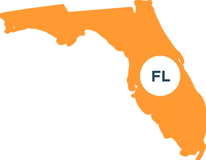 Florida State Outline Map PNG image