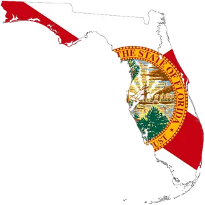 Florida State Seal Map PNG image