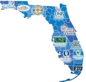Florida Universities Map PNG image
