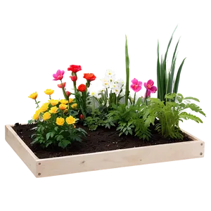 Flower Bed Arrangement PNG 06272024