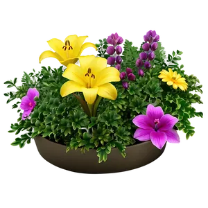 Flower Bed Arrangement PNG Rah40 PNG