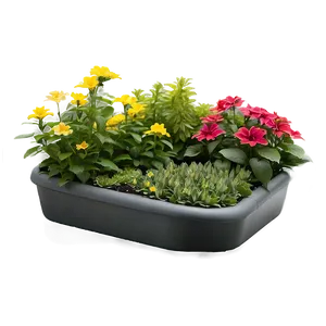 Flower Bed Plants Png Mhv PNG image