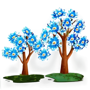 Flower Carpeted Trees PNG Wfp