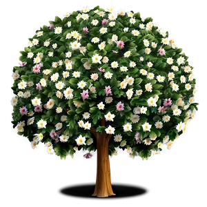 Flower Carpeted Trees PNG Yak