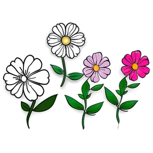 Flower Doodle Design Png 06272024 PNG image