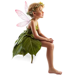Flower Fairy Sitting PNG 05062024