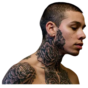 Flower Neck Tattoo Setups PNG Ope15 PNG