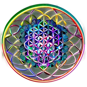 Flower Of Life Geometric Outline Png 06252024 PNG image