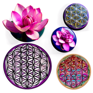 Flower Of Life Lightwork Design PNG Rmd10 PNG