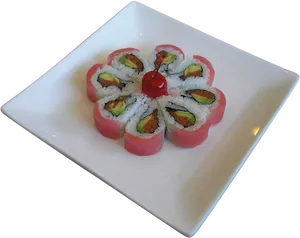 Flower Shaped Sushi Platter