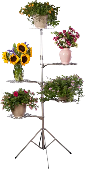 Flower Stand Display Multi Level PNG image