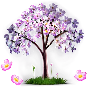 Flower Tree In Meadow Png 63 PNG image